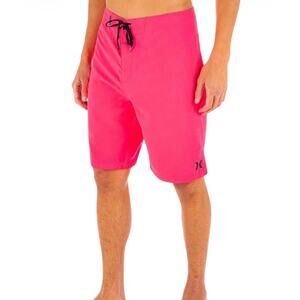 NWT Hurley Board Shorts Mens 38 Hot Pink One And Only Cargo Surf Swim Trunk 21”